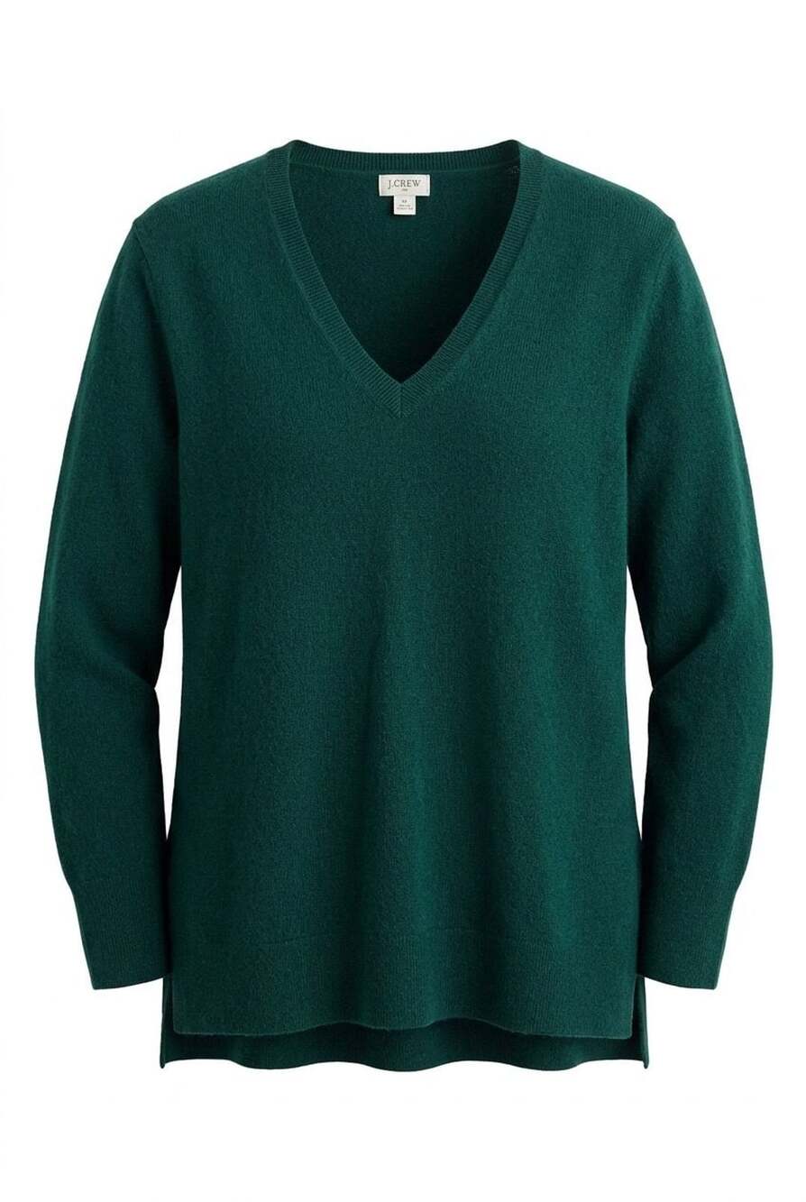 J.Crew Re-Imagined V-Neck Sweater Green XXL #532